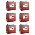 Trojan Battery 6V 225Ah Deep Cycle Flooded Lead Acid Golf Cart Batteries, 6-Pack 36V - T-105