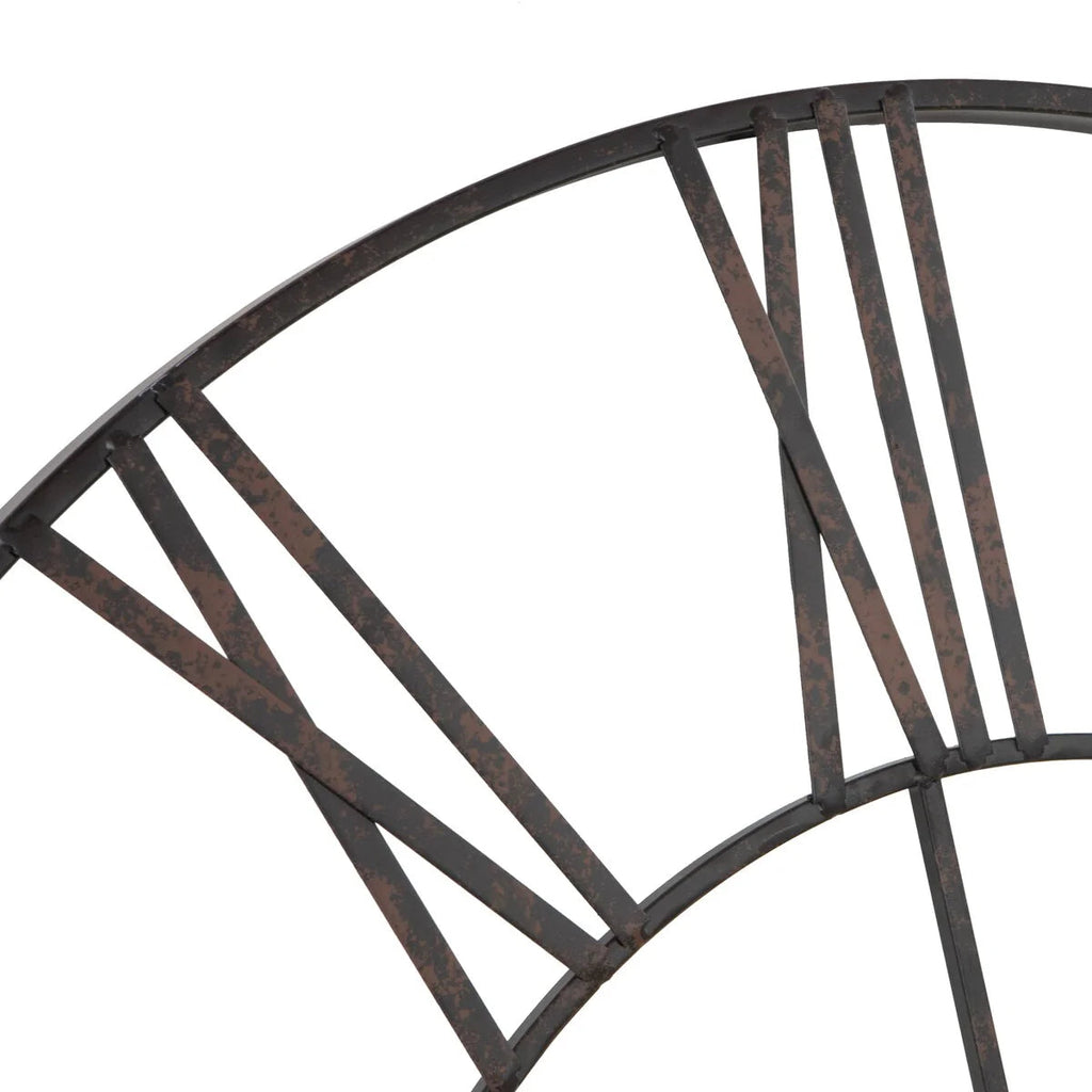 Round Metal Open-Frame Wall Clock