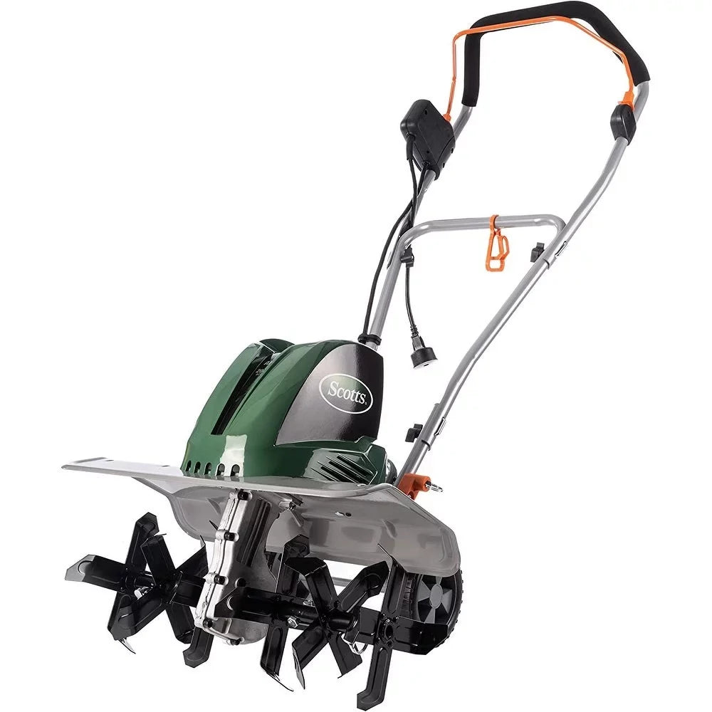 Scotts Outdoor Power Tools Electric Garden Tiller Cultivator, 14 Amp, 20-Inch, Green