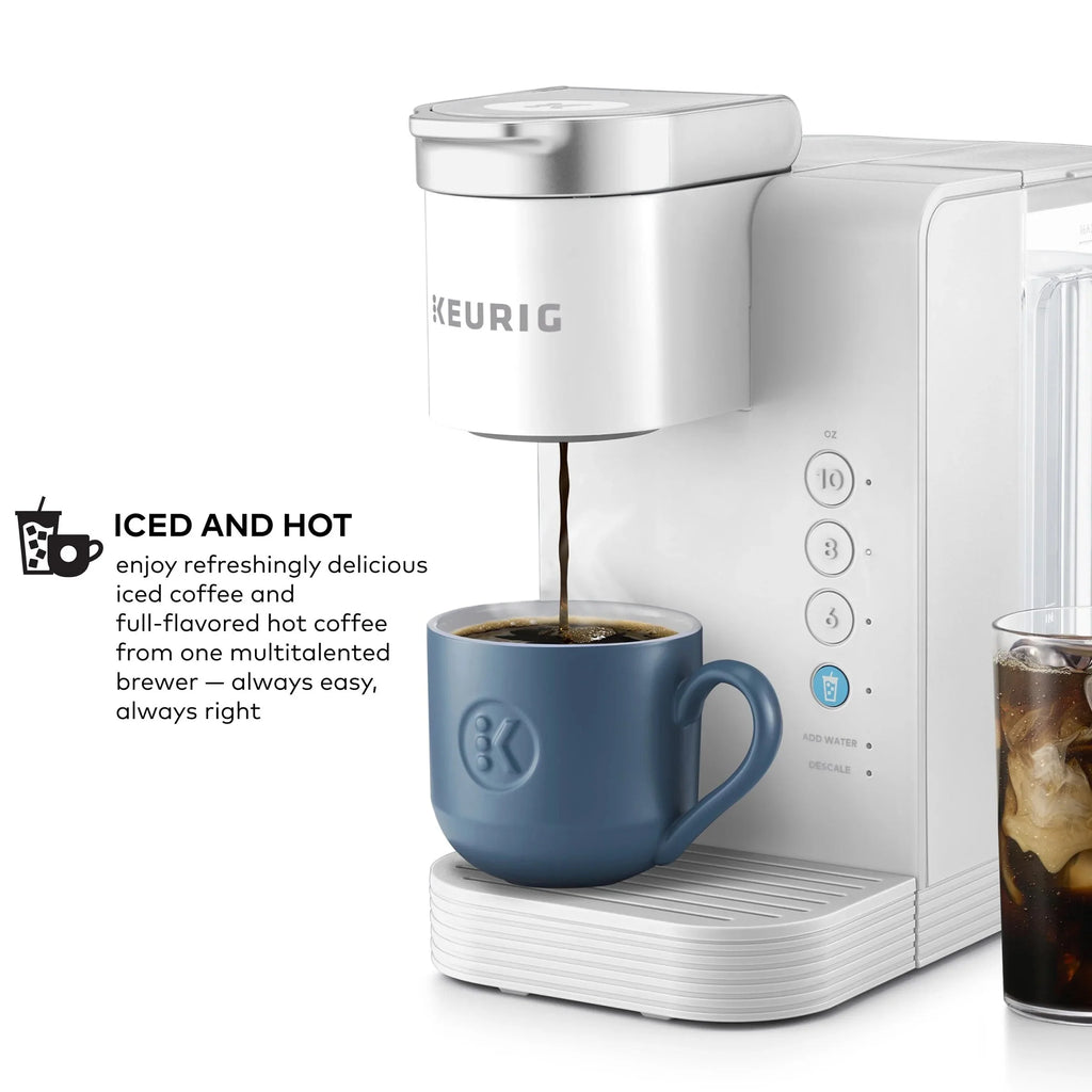 Keurig Single-Serve K-Cup Pod Coffee Maker, White - K-Iced Essentials
