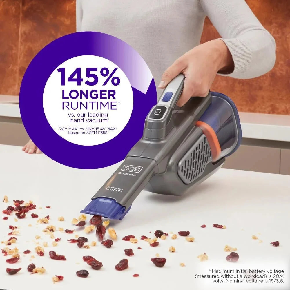 BLACK+DECKER Furbuster AdvanceClean+ Cordless Pet Handheld Vacuum 20V MAX - HHVK515JP07