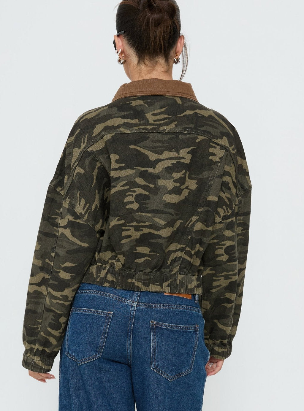 Oversized Bomber Jacket Camo