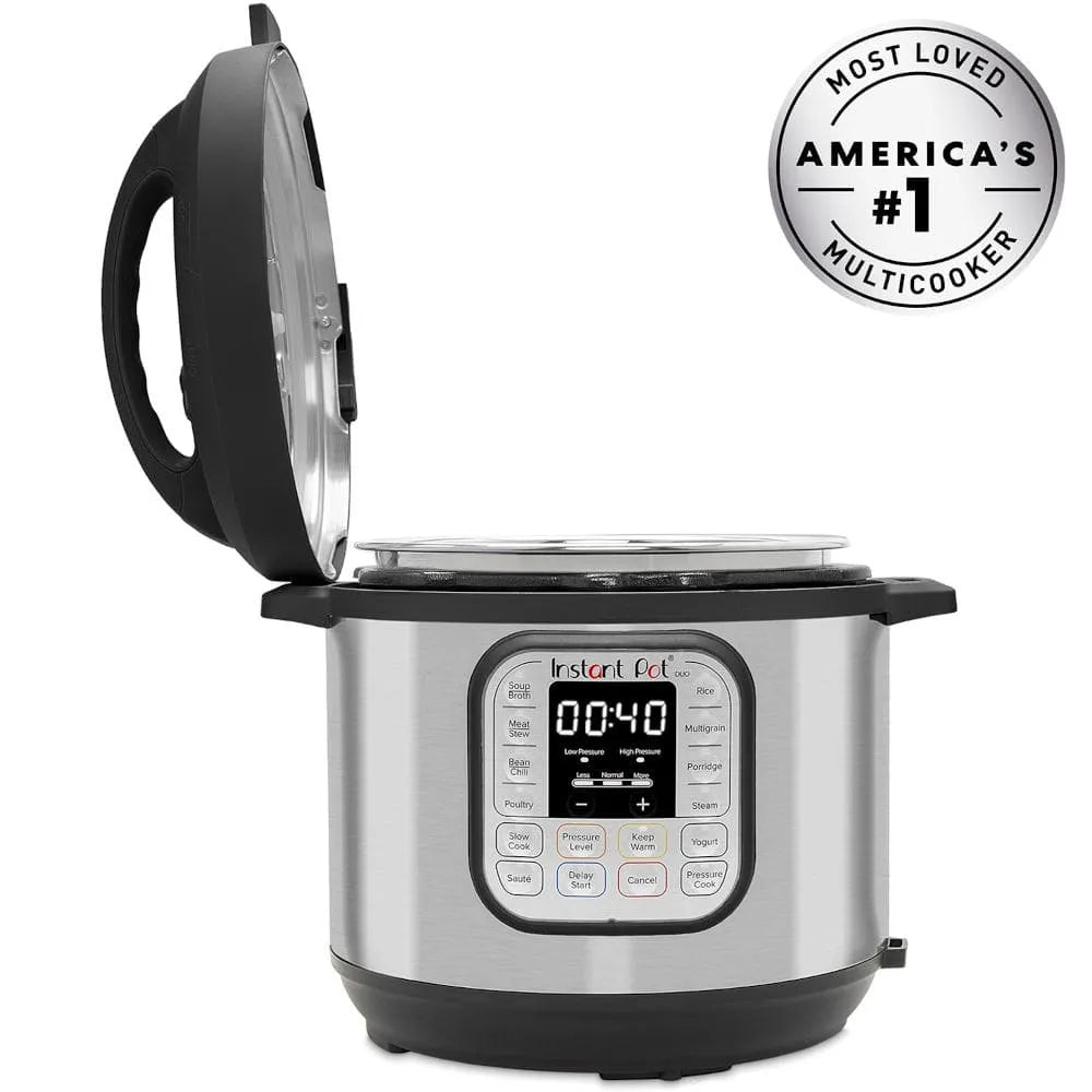 Instant Pot Duo Electric Pressure Cooker, 8 qt, Stainless Steel