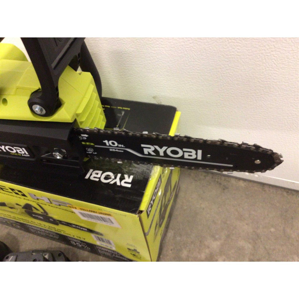 RYOBI ONE+ HP 18V Brushless 10 in Battery Chainsaw With 4.0 Ah Battery And Charger