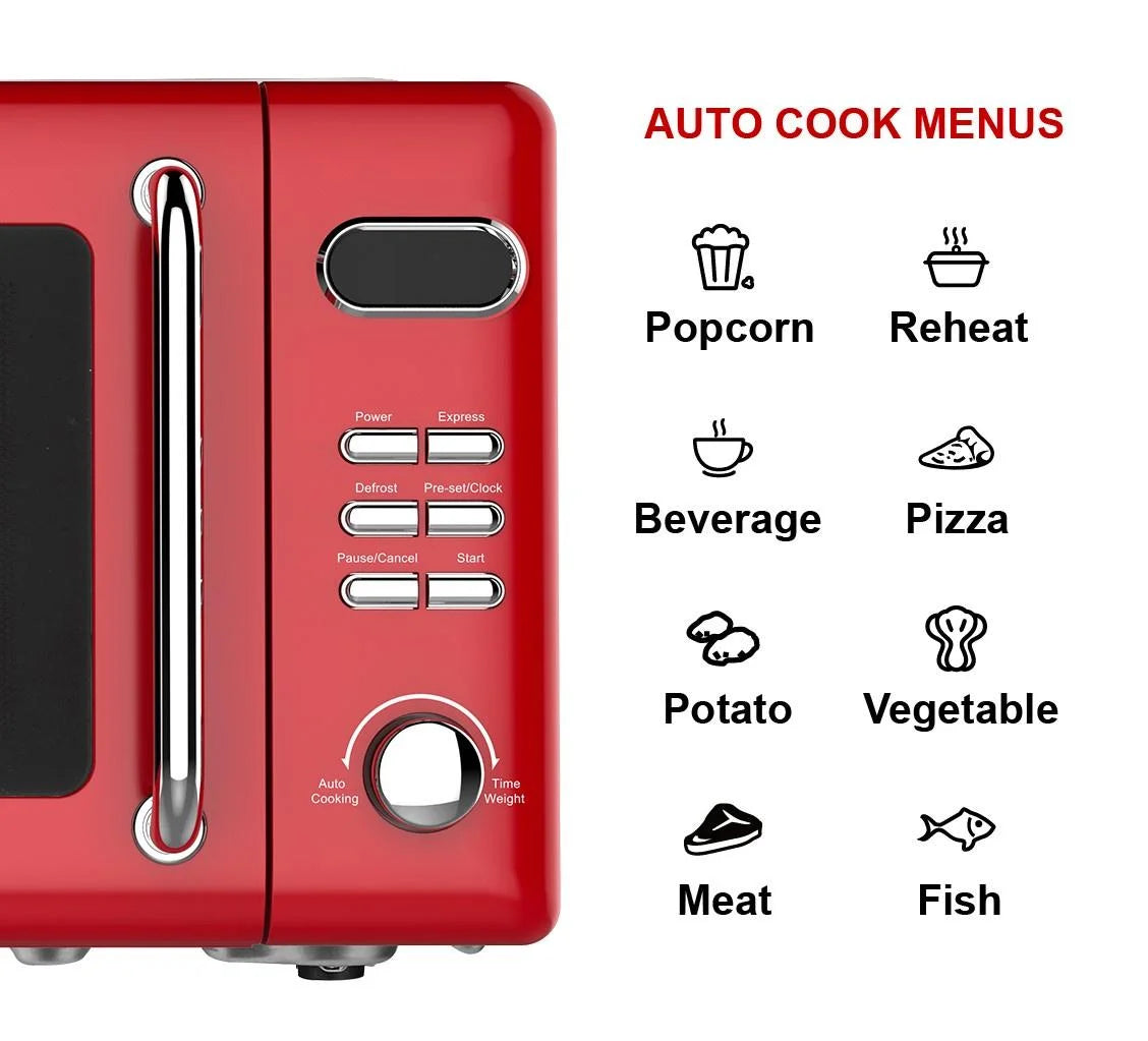 Emerson Countertop Microwave Oven 0.7 Cu Ft 700W Red - MWR7020RD