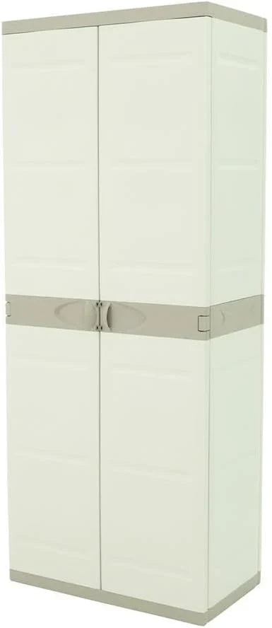 Plastiken Titanium Plastic Cabinet, Beige, 70x44x176 cm