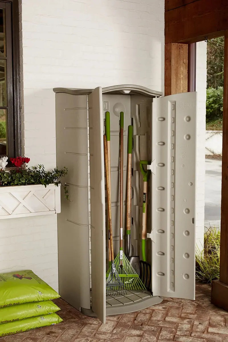 Rubbermaid Vertical Plastic Outdoor Storage Shed