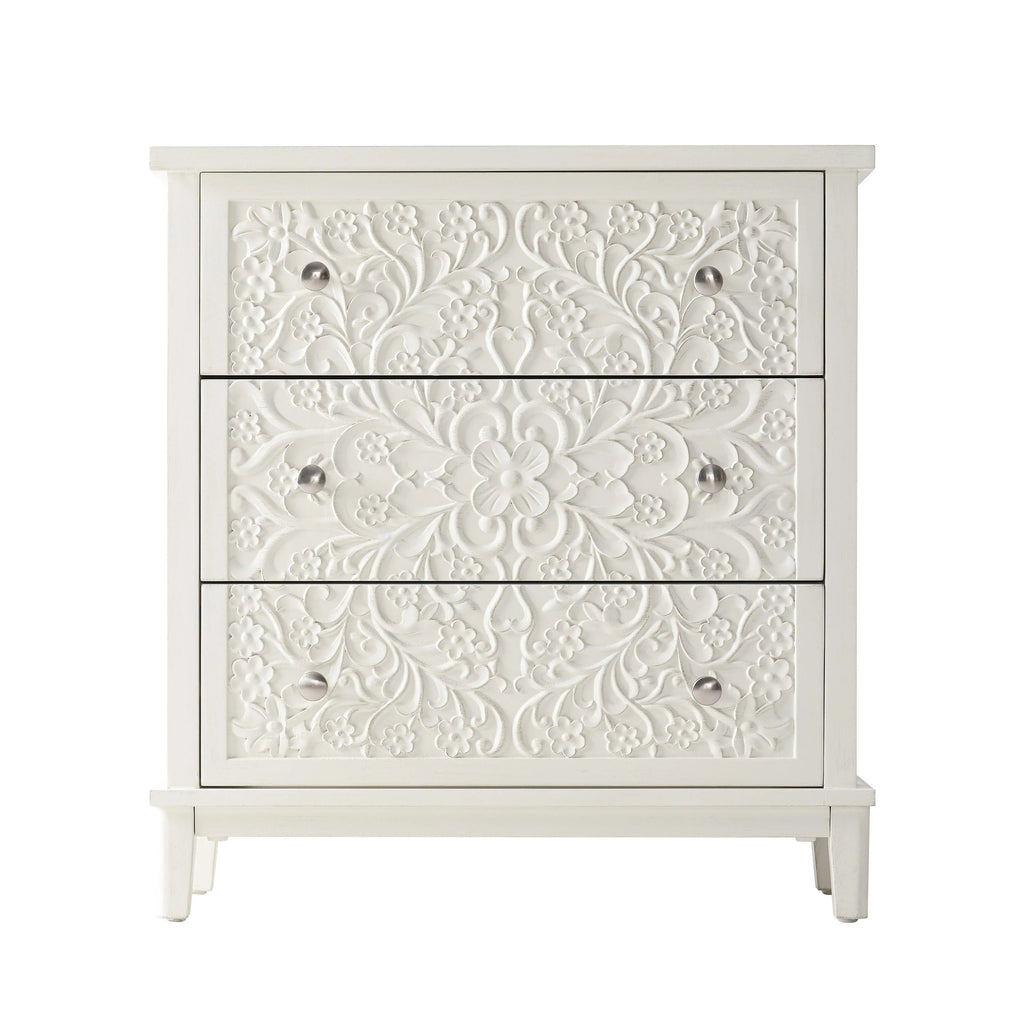 Farmhouse Fully Assembled Nightstand With 2 Drawers