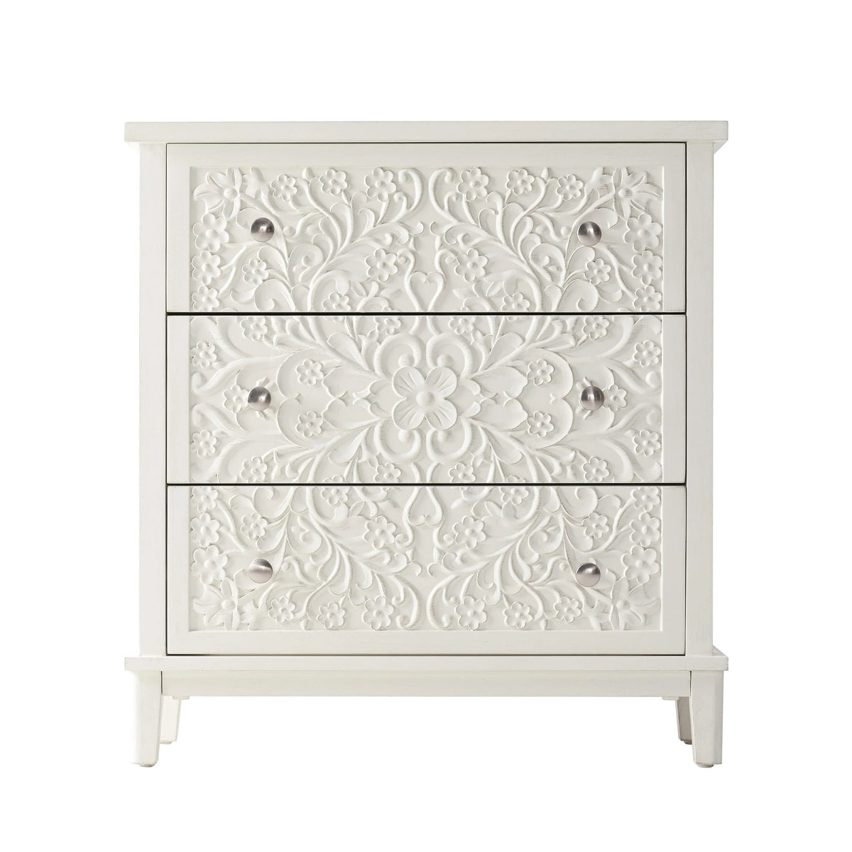 Farmhouse Fully Assembled Nightstand With 2 Drawers
