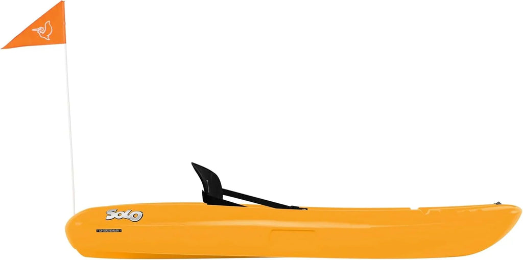 Pelican Kids Sit-On-Top Kayak With Paddle And Decals, 6 ft, Mango - Solo EVO DLX
