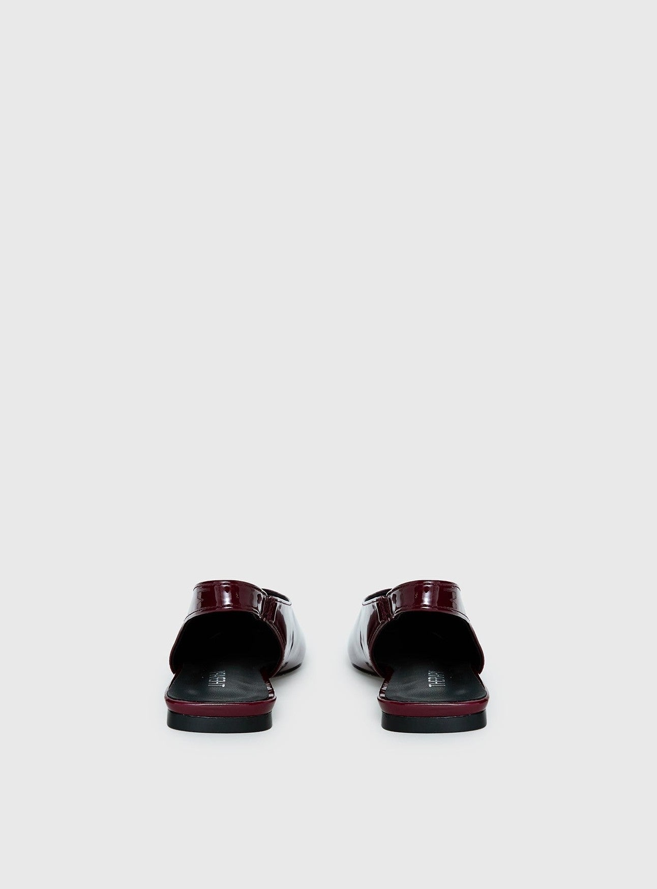 Patent Square Toe Flats Red