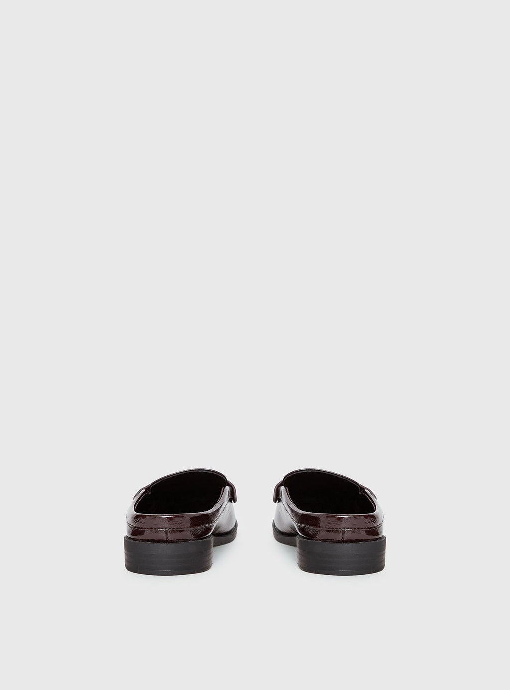 Faux Leather Slip On Loafers Cherry