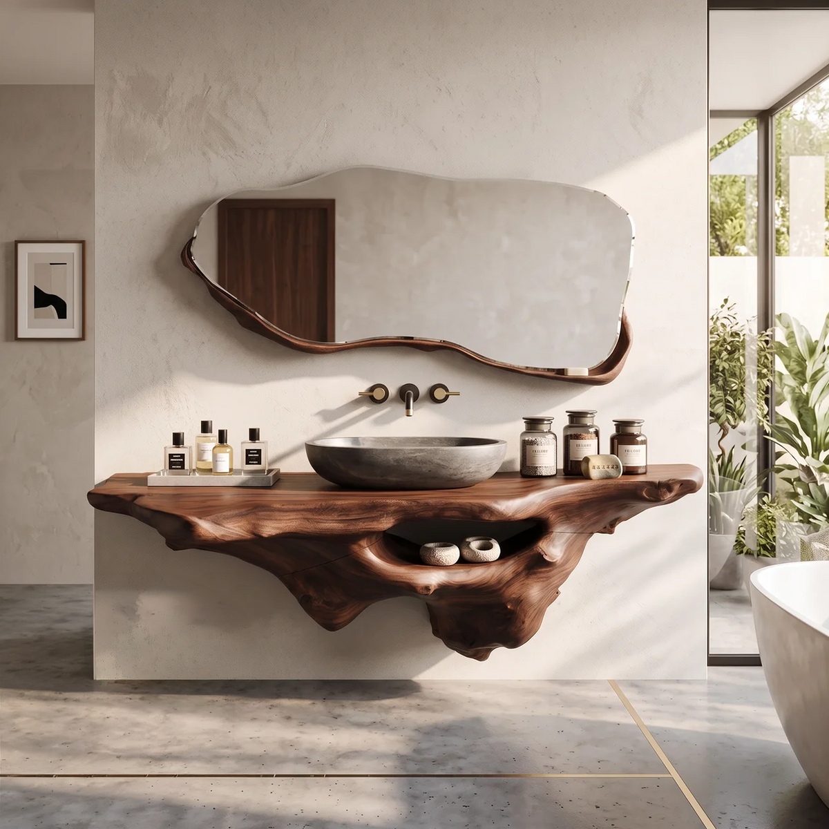 Farmhouse Bathroom Vanity, Solid Wood Sink Console for Remodels