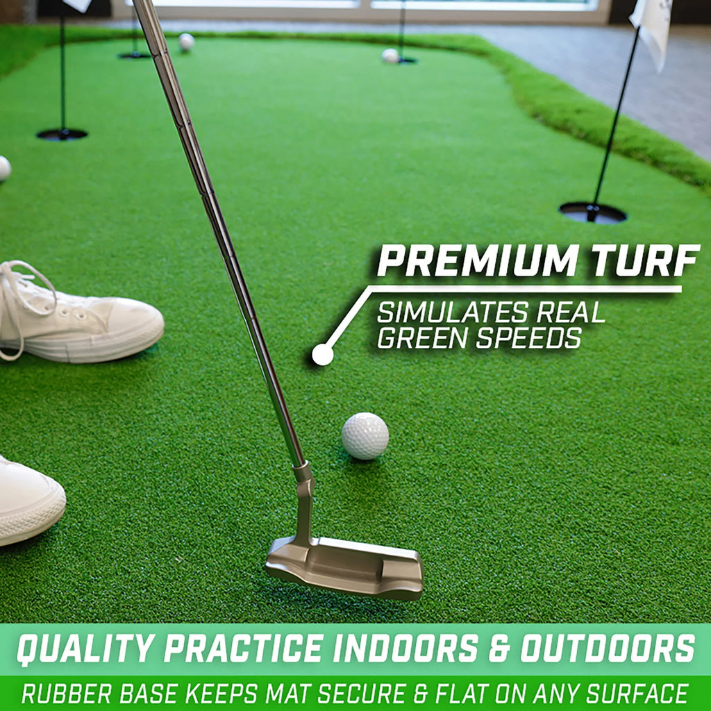 GoSports Golf Putting Green 12 ft x 5 ft, Green - GOLF-PUTTGREEN-12x5