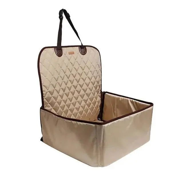Small Dog Car Booster Seat With Adjustable Strap, Waterproof Nylon, 19.6 in x 17.7 in x 22.8 in