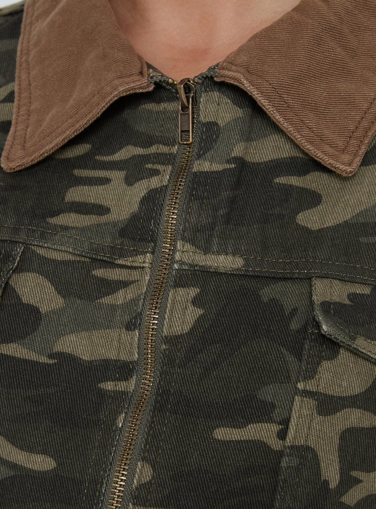 Oversized Bomber Jacket Camo