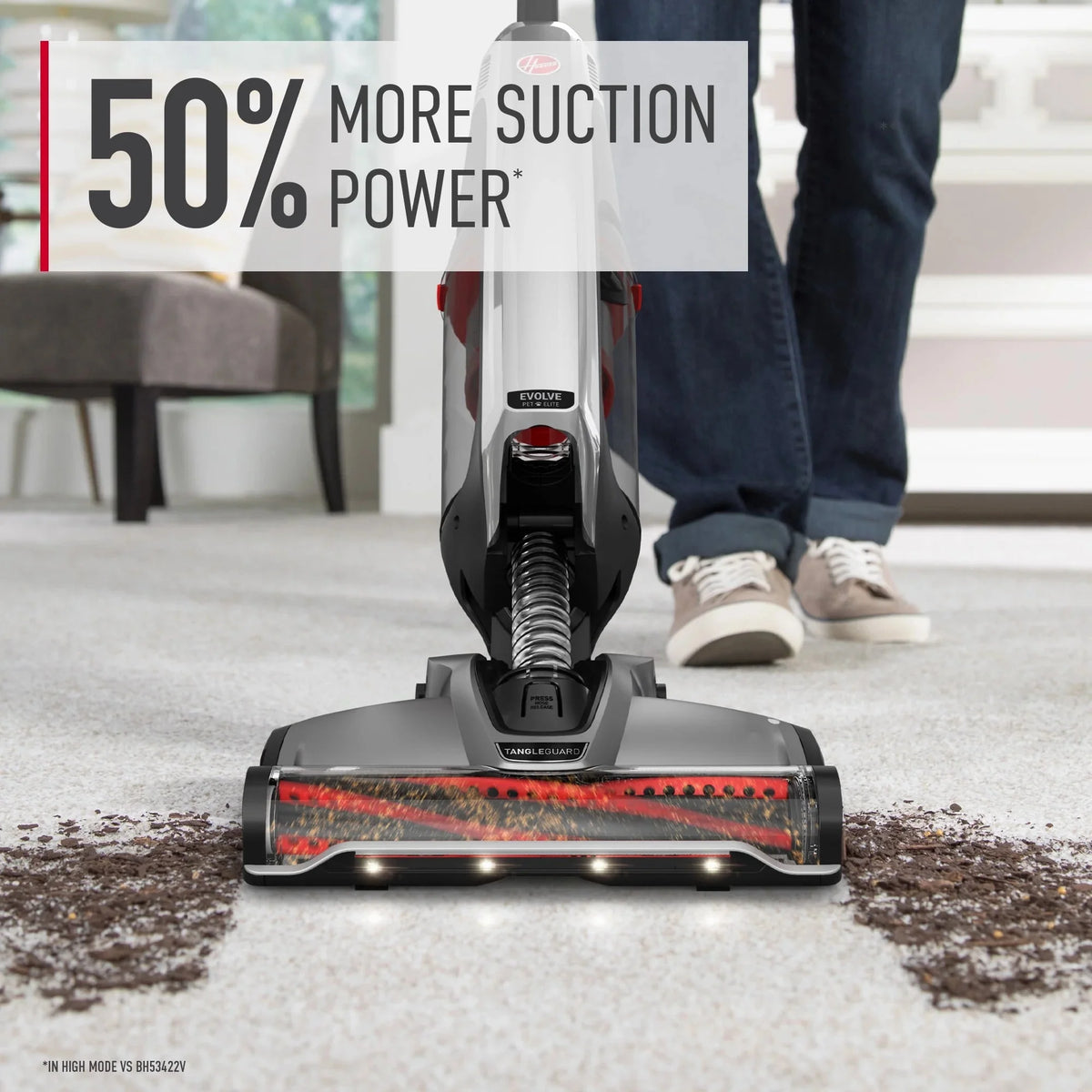 Hoover ONEPWR Evolve Pet Elite Cordless Upright And Hand Vacuum Bundle, Gray - BH53810V
