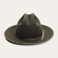 Fur Felt Western Hat, Sage, 4 1/4 in Crown, 2 3/4 in Brim - 1865 Distressed Open Road Royal Deluxe