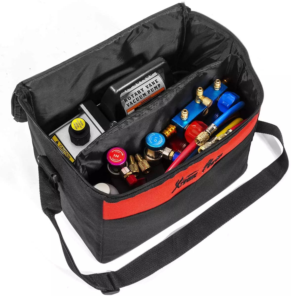 XtremepowerUS HVAC A/C Refrigeration Kit With 3CFM 1/4HP Air Vacuum Pump And AC Manifold Gauge Set