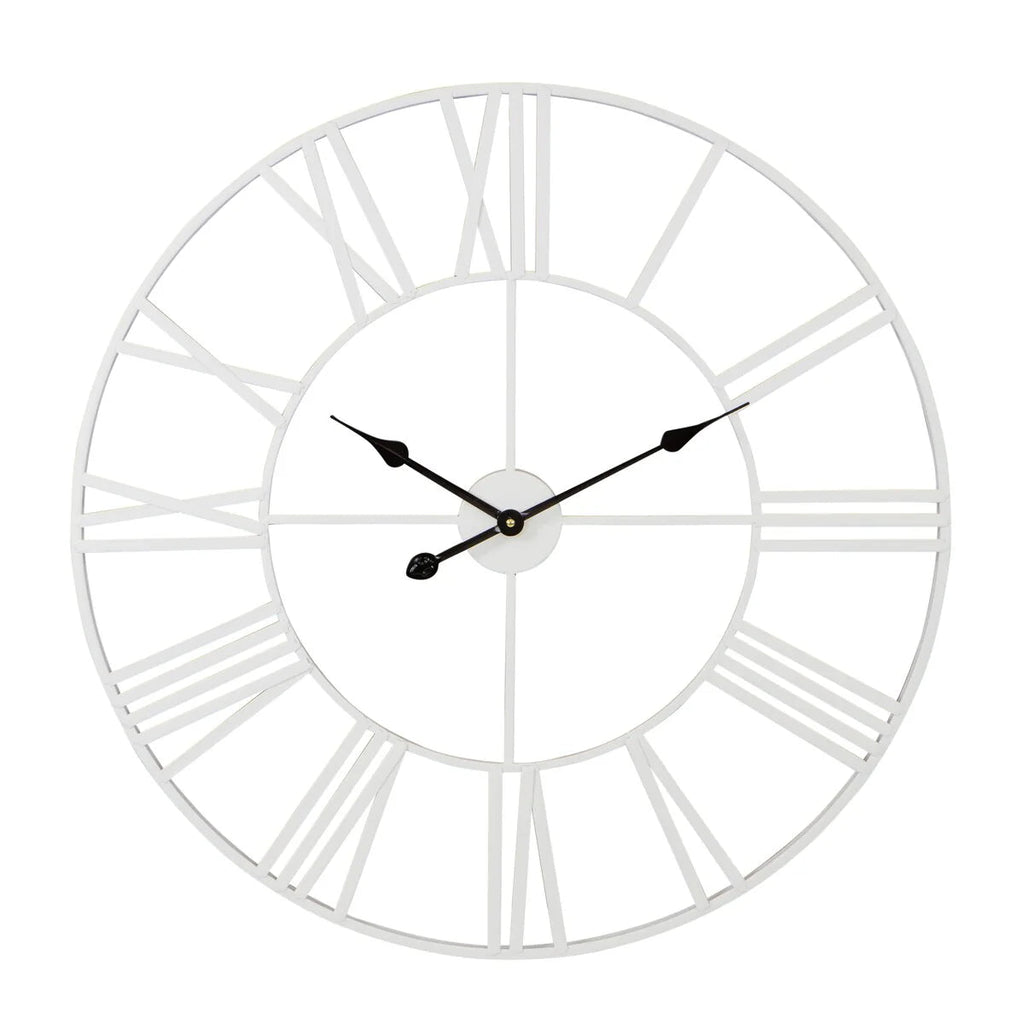 Round Metal Open-Frame Wall Clock