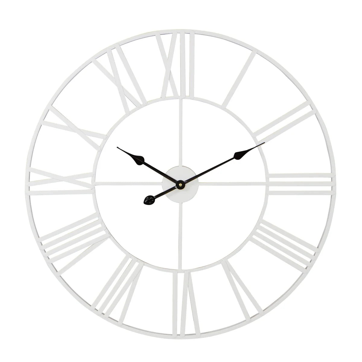 Round Metal Open-Frame Wall Clock