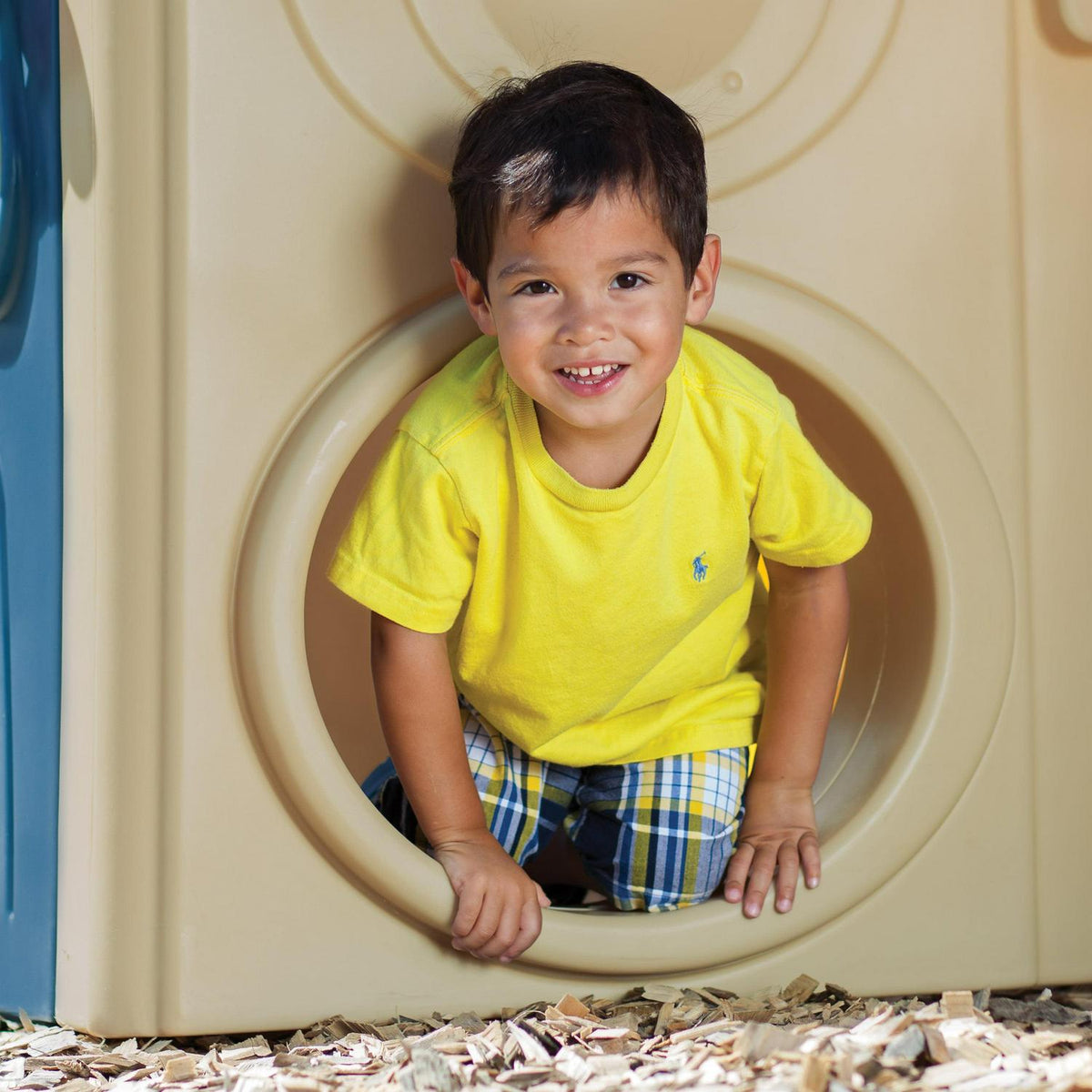 Step2 Neighborhood Fun Center Brown Plastic Playhouse With Slide - 851000