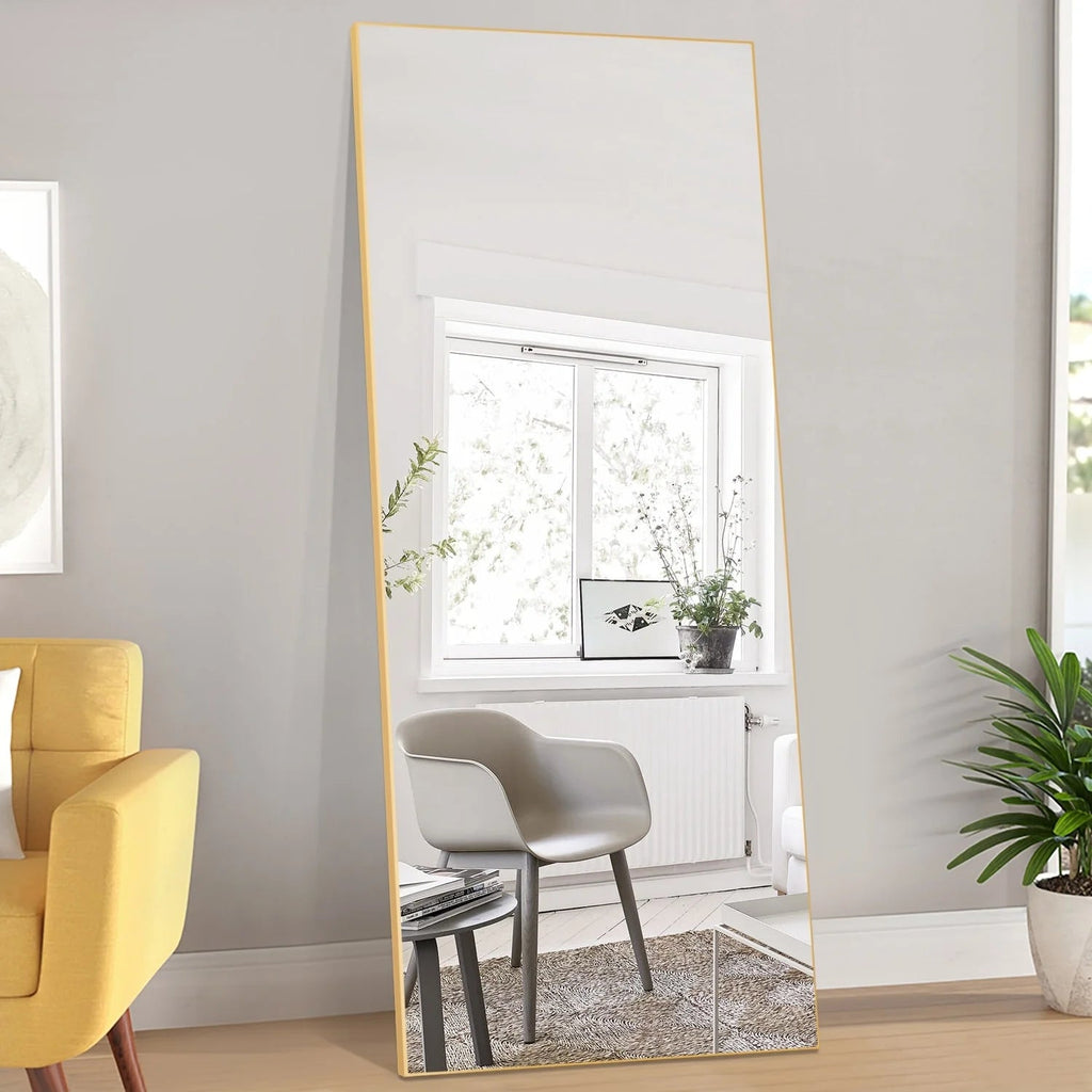 Full Length Wall Mounted Dressing Mirror, 65 in H x 22 in W