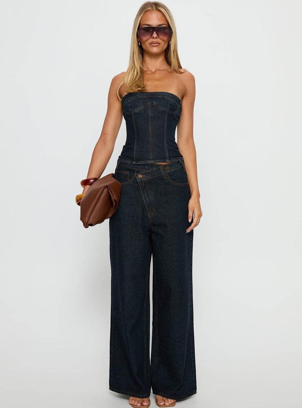 Sweetness Strapless Top Indigo