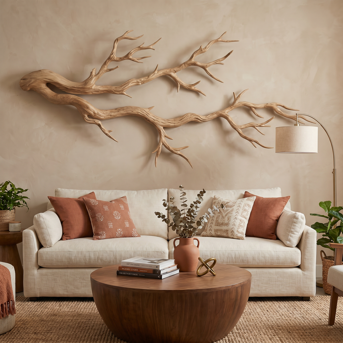 Wood Wall Sculpture, Twisted Tree Root Organic Modern Wall Art