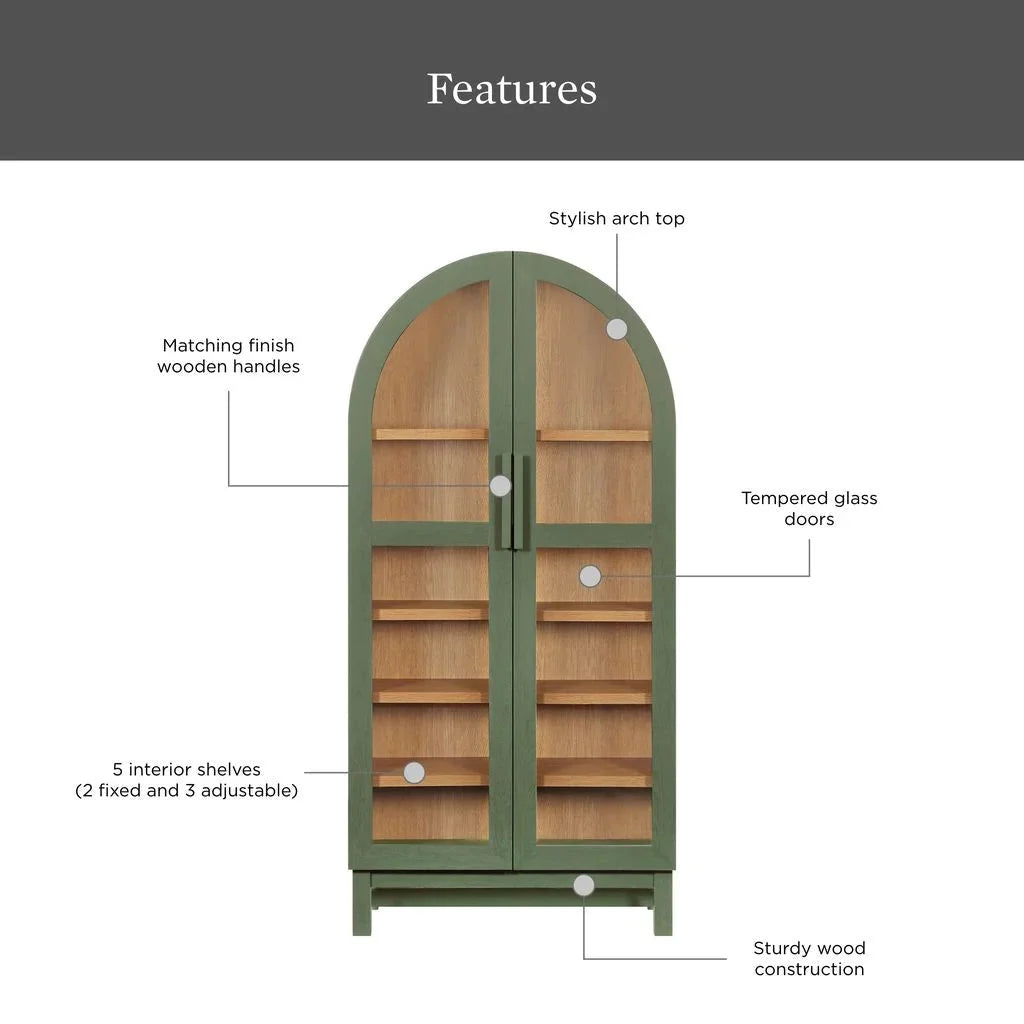 Better Homes & Gardens Juliet Arch Accent Cabinet, Black Finish - BHF336158813005, BHF336158813031, BHF336158813035