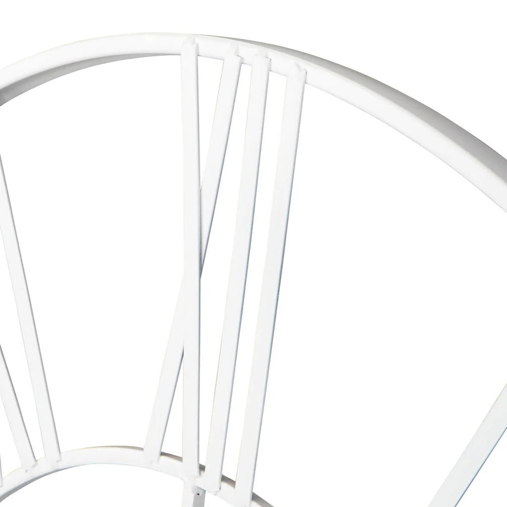 Round Metal Open-Frame Wall Clock