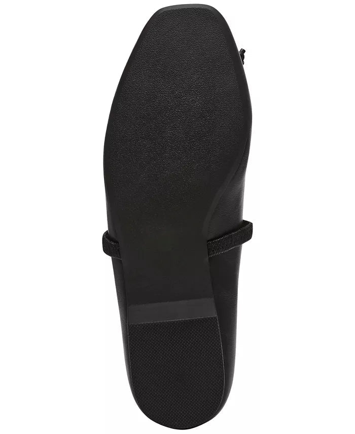 Women's Bow Mary Jane Ballet Flats - Round Toe, 0.5 Inch Heel