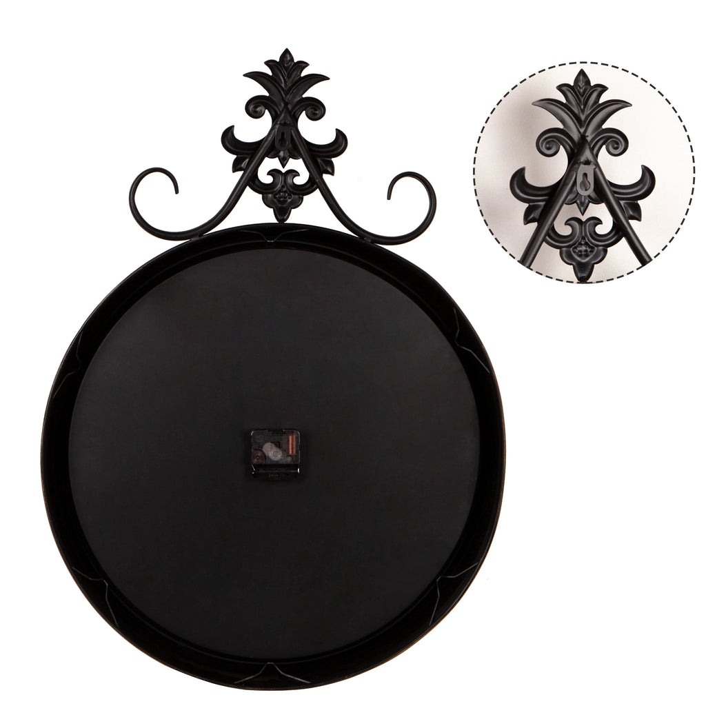 Large Antique Wall Clock, 21 Inch, Bronze-Gold Or Bronze, 27.5 x 20 in / 31.49 x 23.62 in