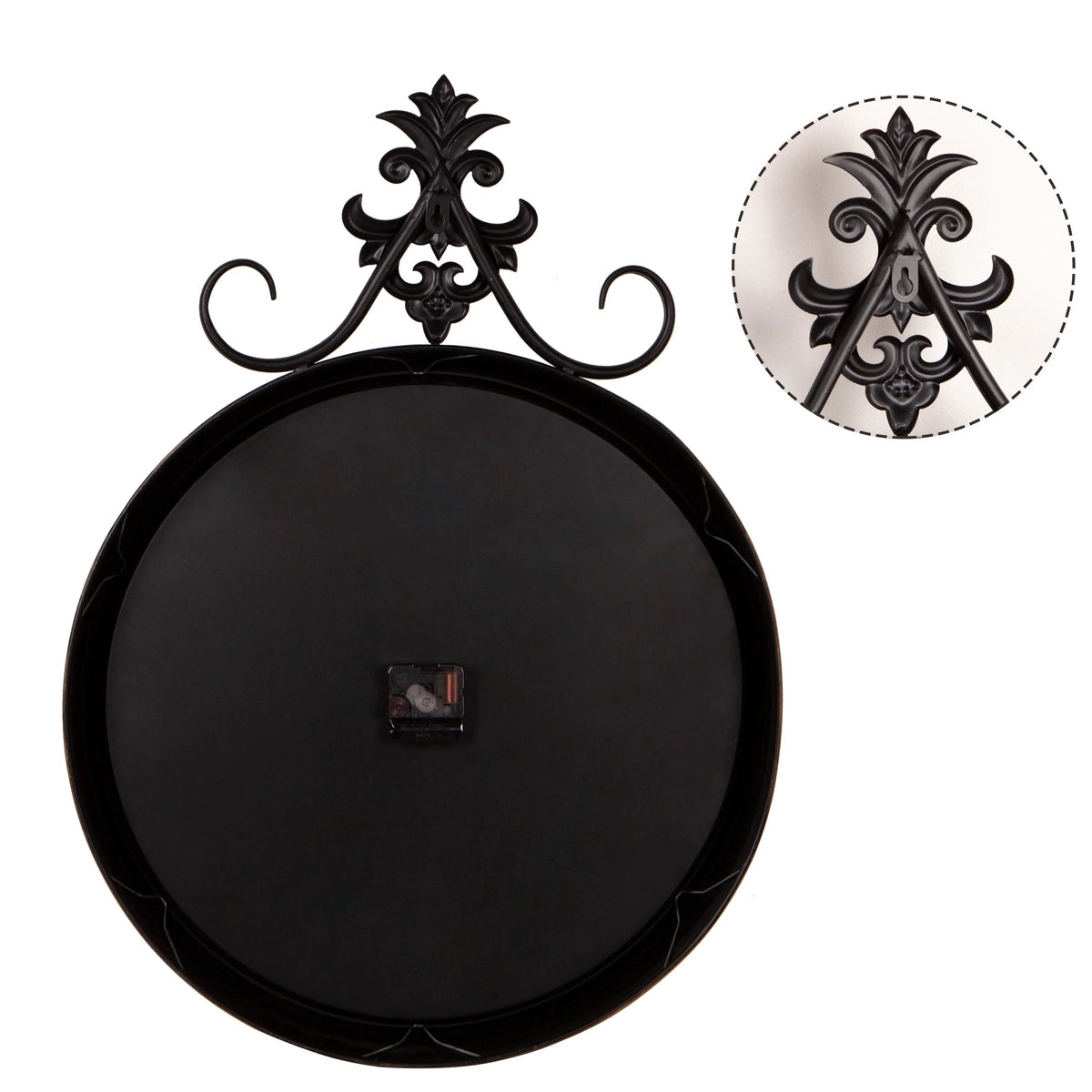 Large Antique Wall Clock, 21 Inch, Bronze-Gold Or Bronze, 27.5 x 20 in / 31.49 x 23.62 in