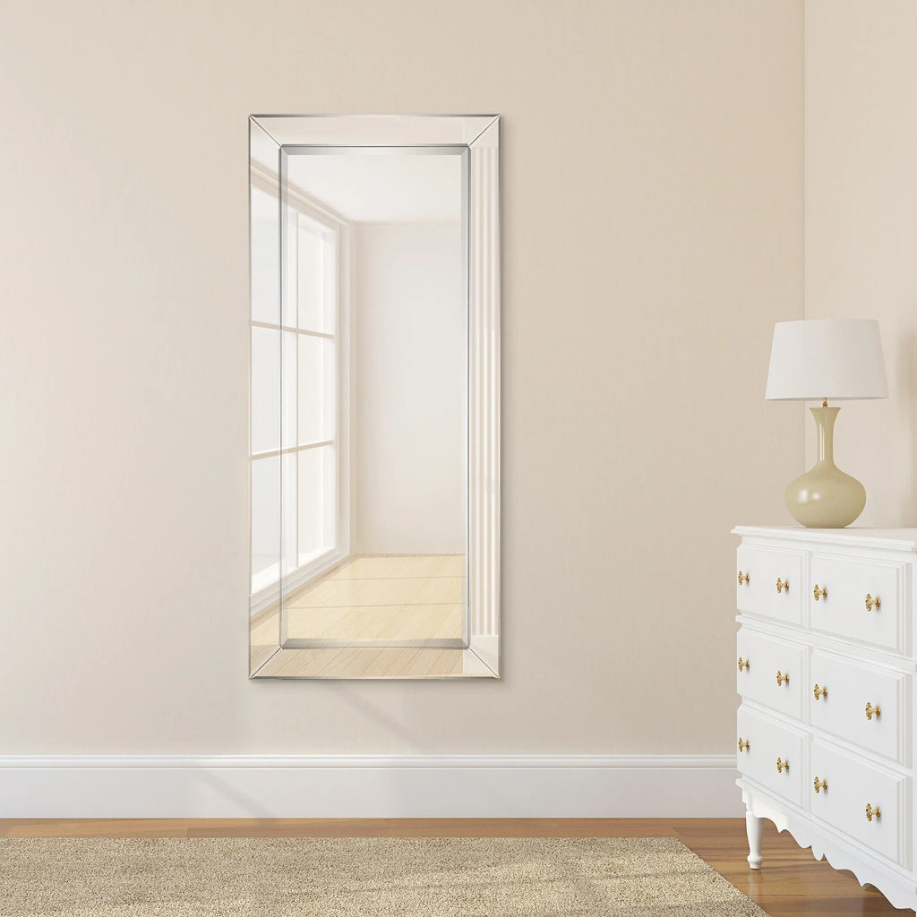 Rectangular Clear Beveled Wall Mirror - 3 Sizes