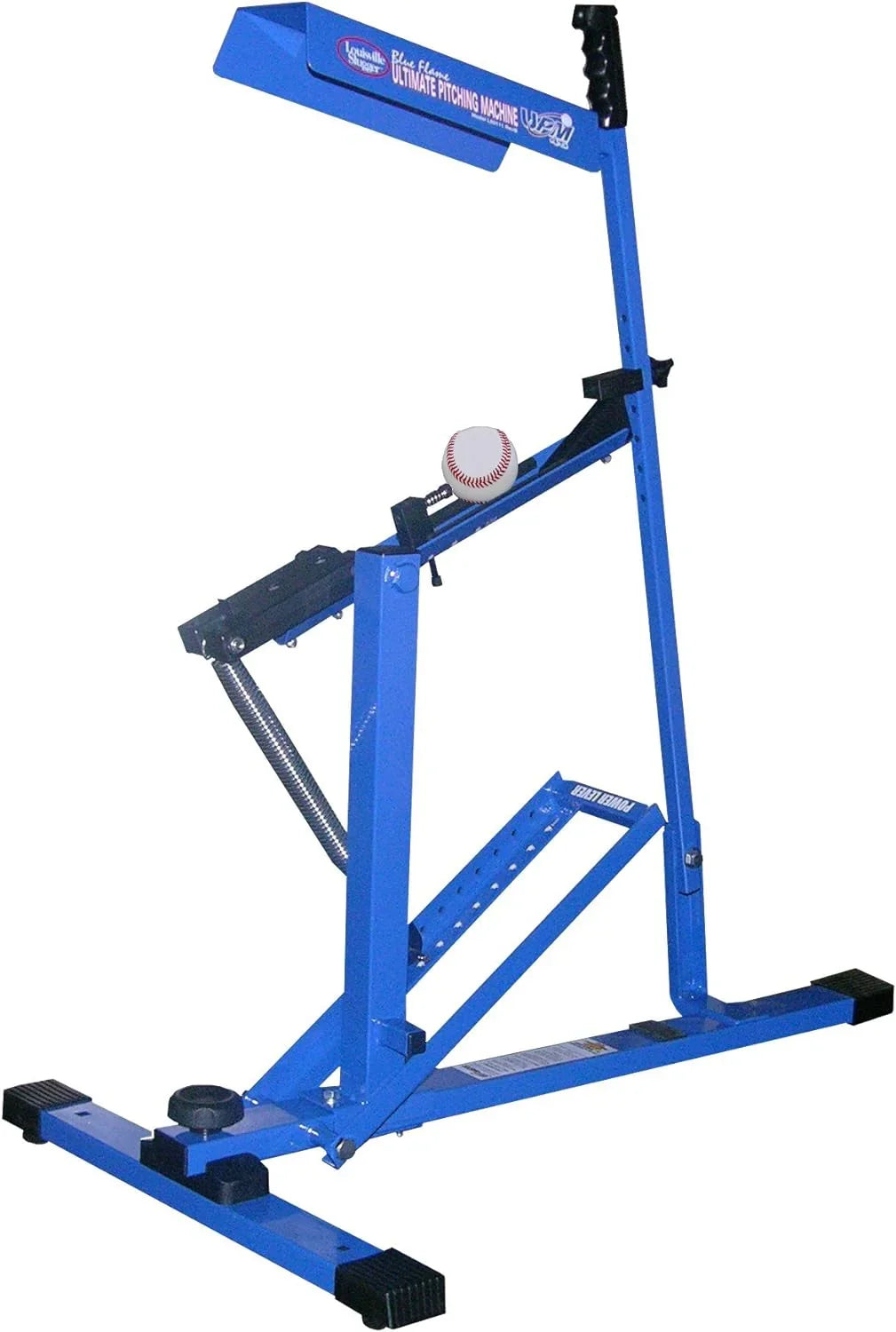 Louisville Slugger Blue Flame Pitching Machine, Blue, Metal, 32 x 14 x 6 Inches