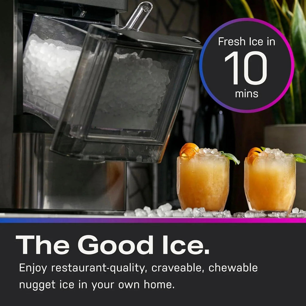GE Profile Opal 2.0 Countertop Nugget Ice Maker With 0.75 Gallon Tank, 38 lbs/24 Hours, Stainless Steel