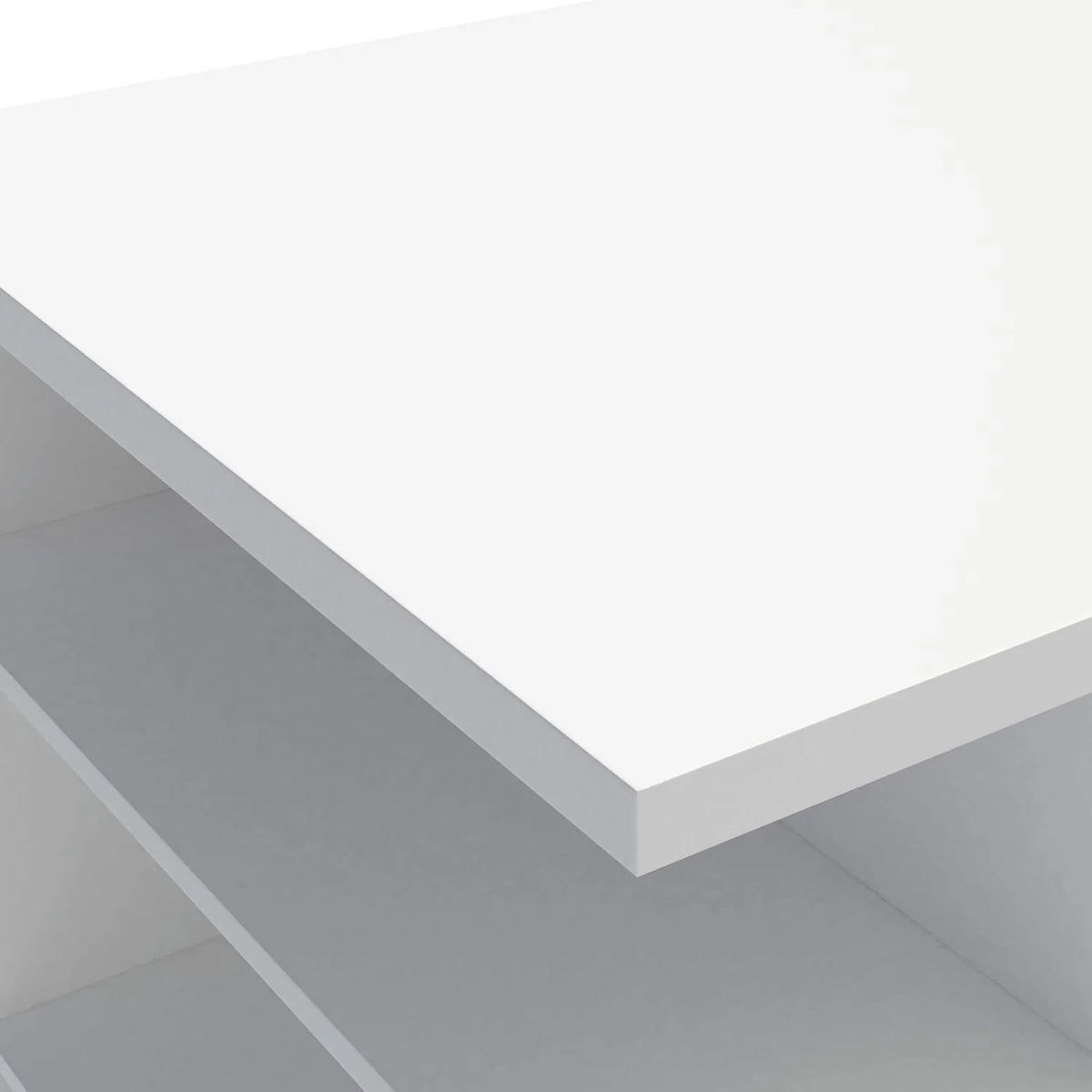 Madesa Gaming Computer Desk 53 Inch With 5 Shelves Cable Management - White