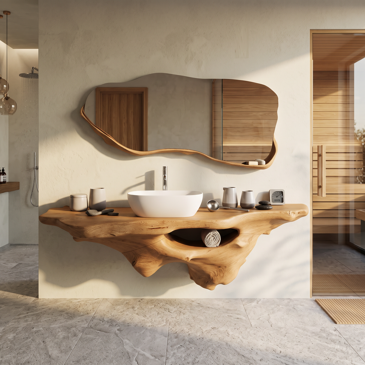 Farmhouse Bathroom Vanity, Solid Wood Sink Console for Remodels