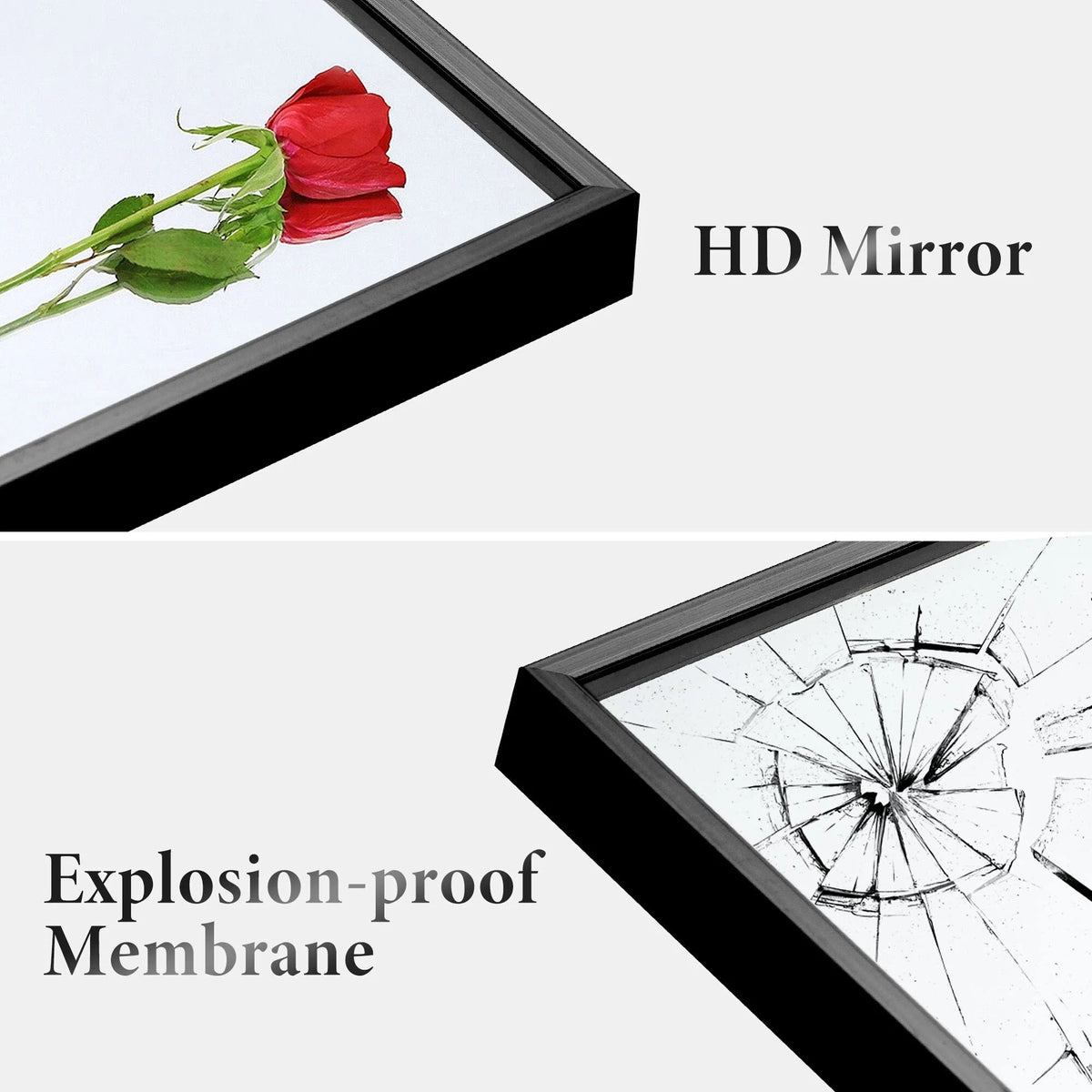 Full Length Wall Mounted Dressing Mirror, 65 in H x 22 in W