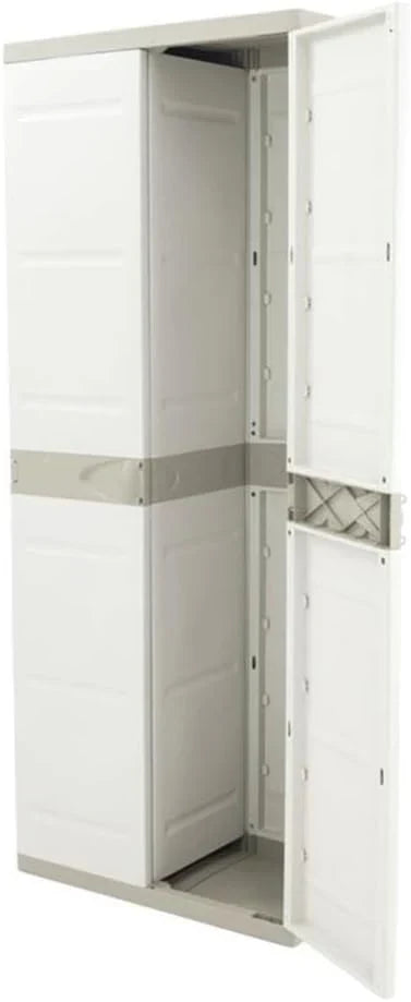 Plastiken Titanium Plastic Cabinet, Beige, 70x44x176 cm