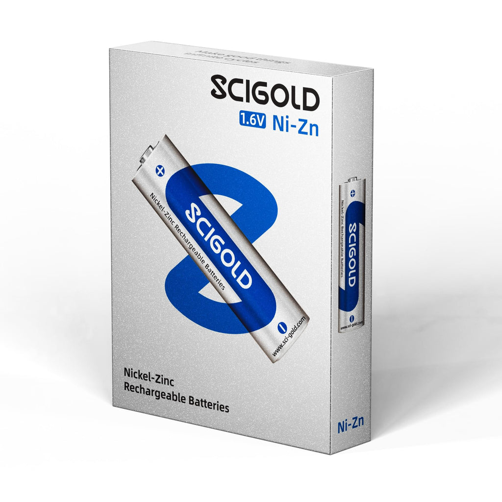 Scigold Ni-Zn AA Rechargeable Batteries 1.6V 2500mWh, 4-Pack