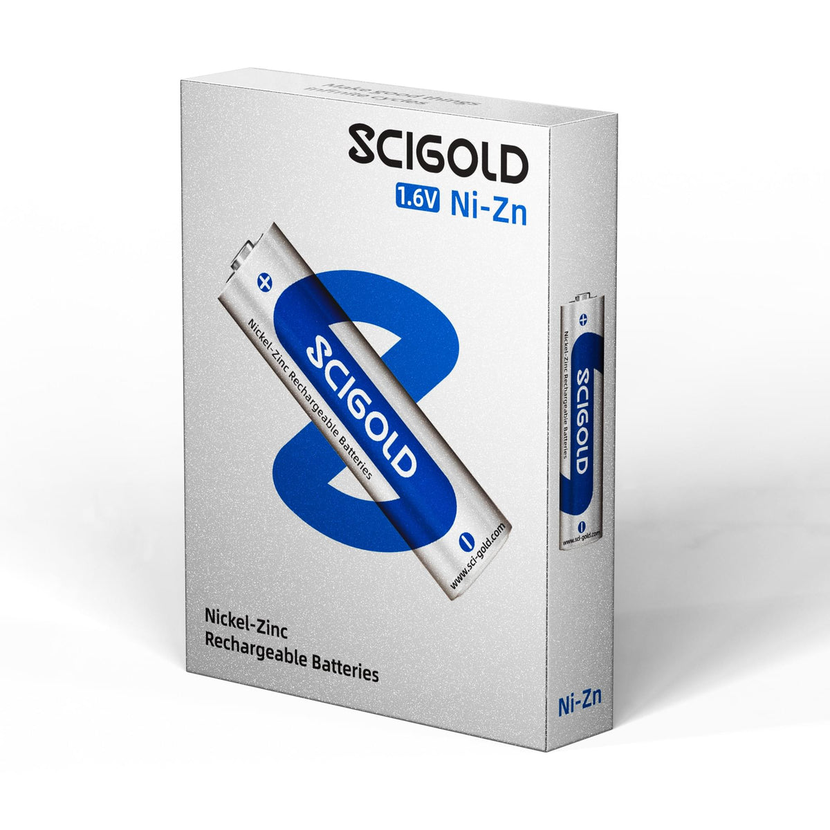 Scigold Ni-Zn AA Rechargeable Batteries 1.6V 2500mWh, 4-Pack