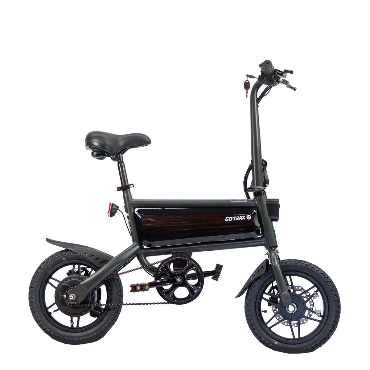 GOTRAX Folding Electric Bike For Adults And Teens, 14 inch, 250W, 15.5 mph, 15 Miles, Black - S2