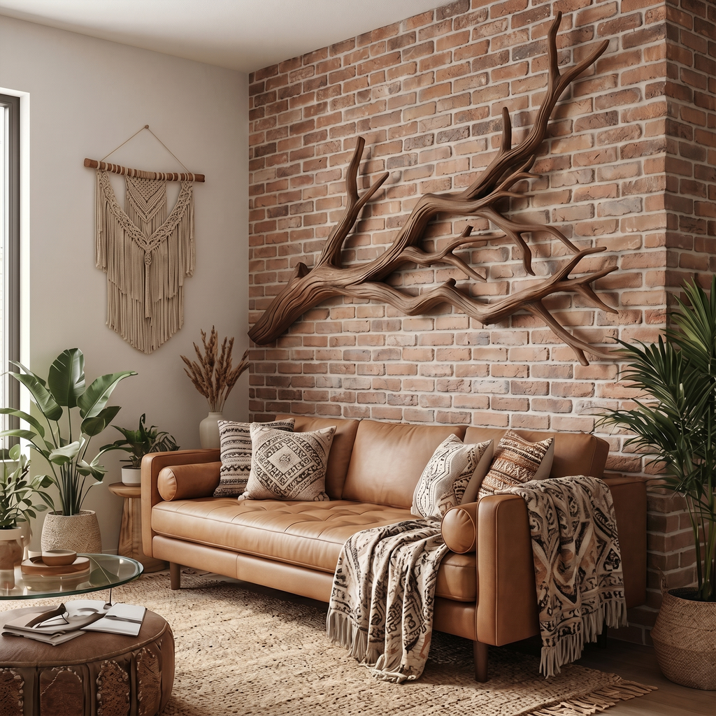 Flowing Wood Branch Wall Sculpture, Contemporary Tree Root Wall Art