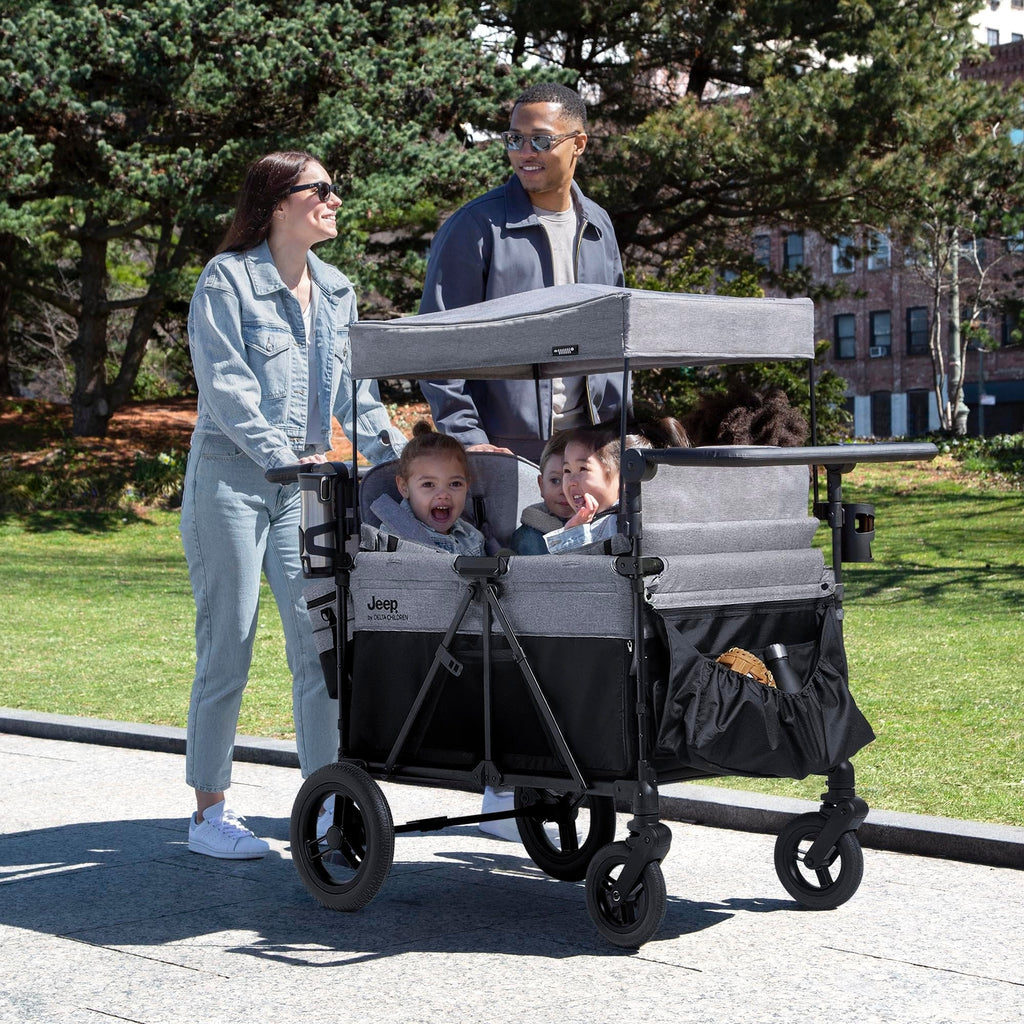 Delta Children Jeep Wrangler Deluxe 4 Seater Stroller Wagon