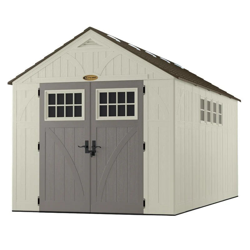Suncast Tremont Plastic Storage Shed, 8 ft. W x 16 ft. D - BMS8165