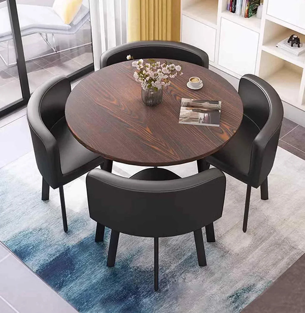 4-Person Round Conference Table And Chair Set