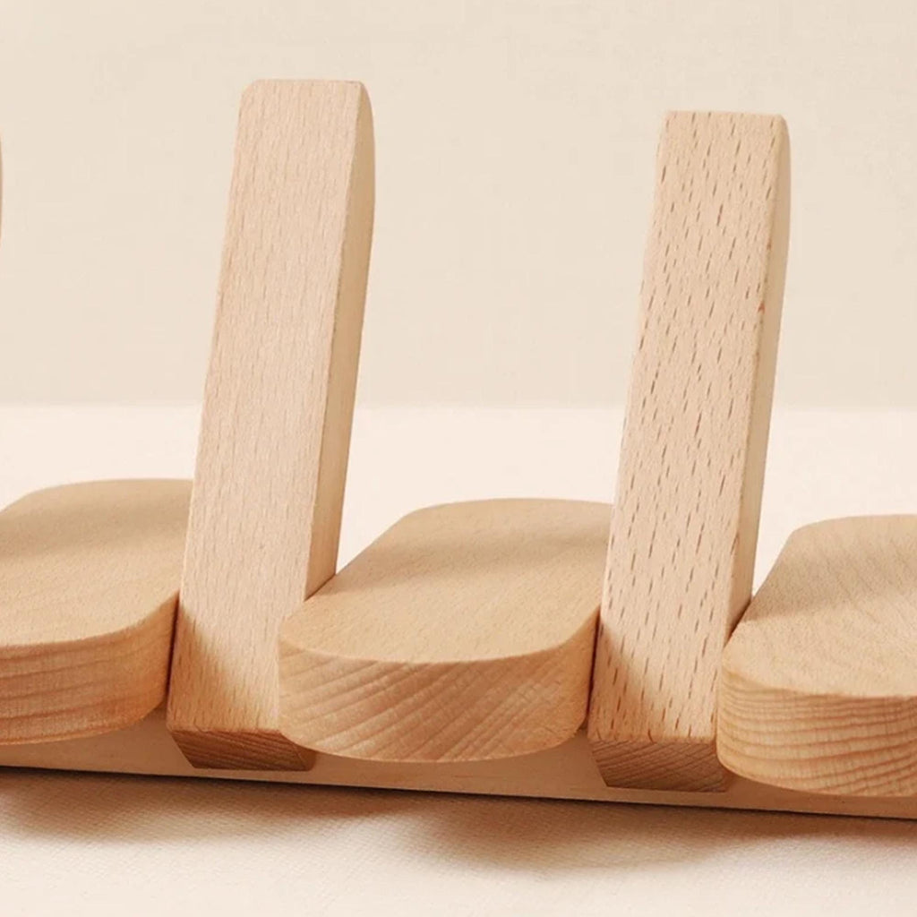 Piano Coat Rack, Wall Mounted Solid Wood Hooks for Entryways