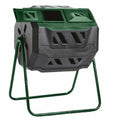 Outdoor Compost Bin Tumbler, 43-Gallon, Black And Green